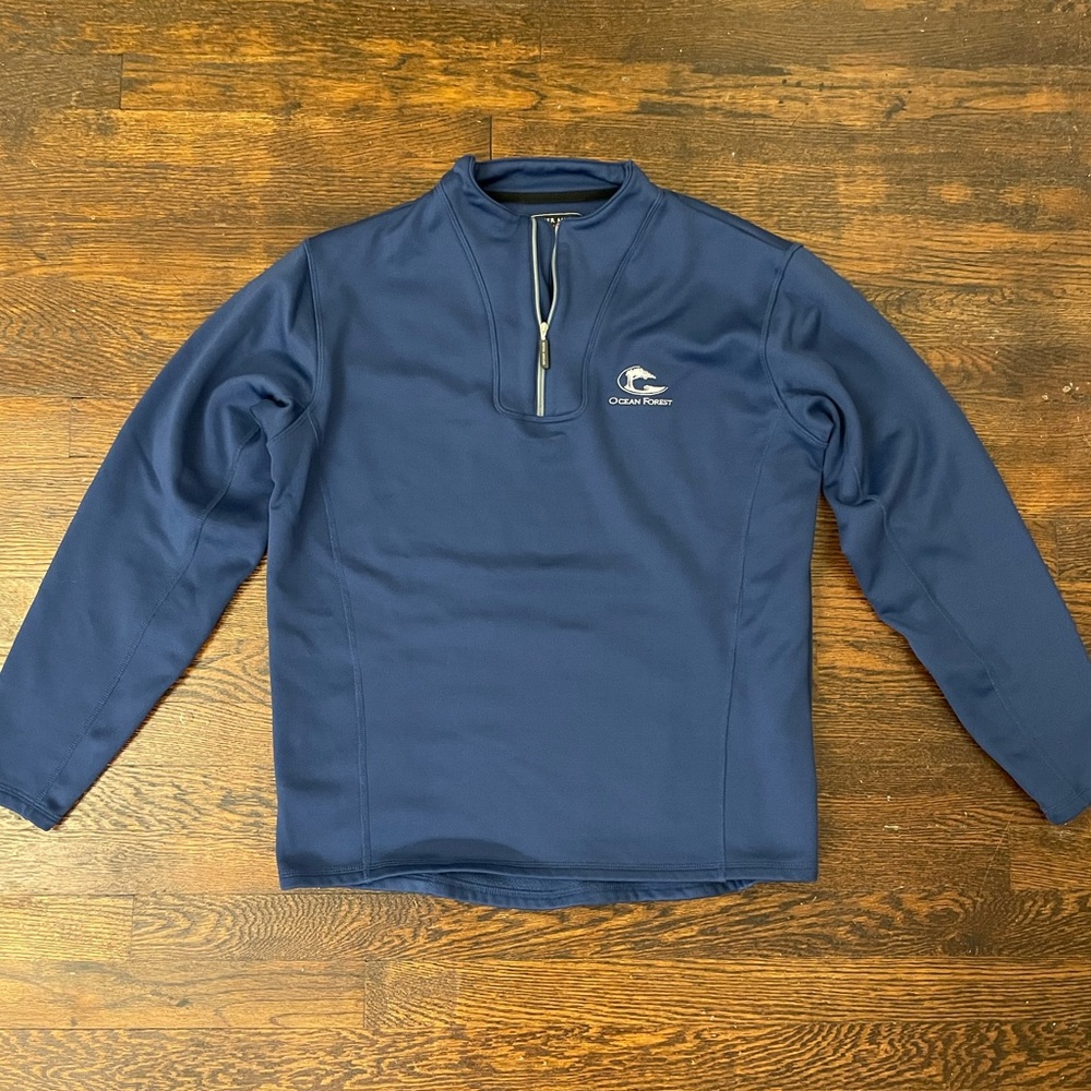 Navy Blue Ocean Forest Country Club Peter Millar Quarter-Zip Pullover Jacket